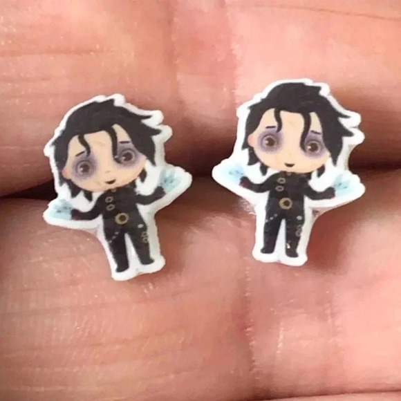 Johnny Depp Edward Scissorhands Stud Earrings - Picture 1 of 2